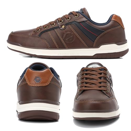 Image of ARRIGO BELLO Mens Casual Shoes Fashion Sneakers Breathable Comfort Classic Lace-Up Low Top Walking Shoes