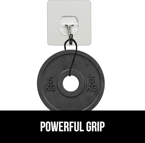 Miniatura 3 de GORILLA GRIP Ganchos de pared reutilizables extra adherentes de 25 libras para colgar, fácil de instalar, se adhiere fuerte en el gancho extraíble,