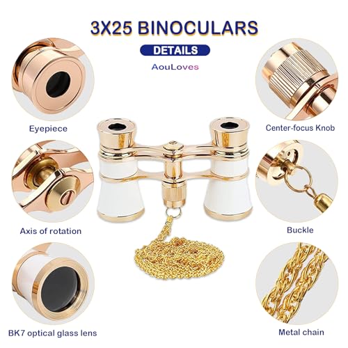 Binoculares Opera Glasses 3x25 Compactos y Ligeros miniatura 2