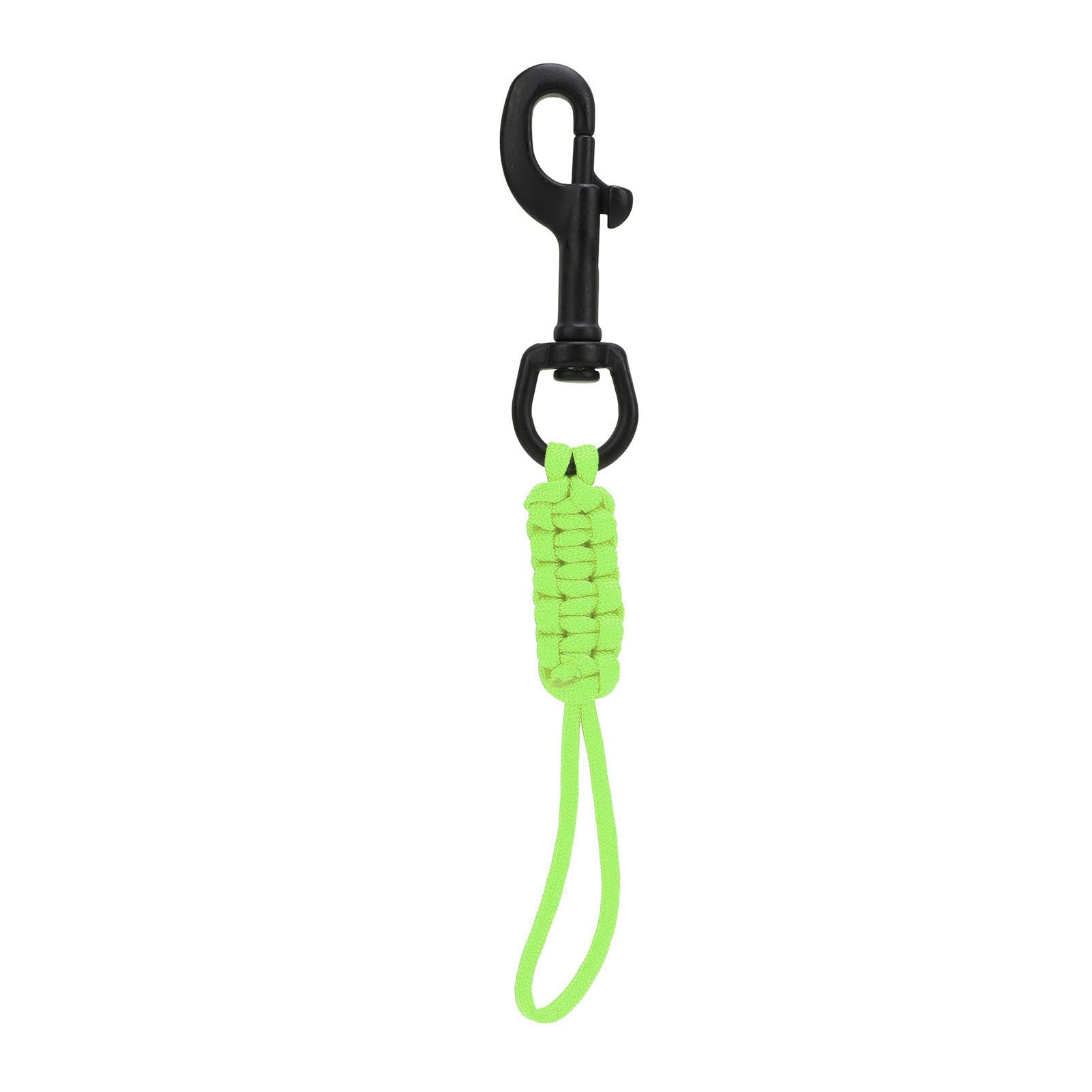 XoYixoYi Diving Lanyard, Professional Stainless Steel, Hand Woven Construction, Anti-Loss Design, Spring Clip Fastener, for BCD Equipment, for Scuba Diving Gear, for Diving Accesso (Green)