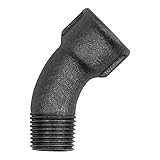 RIEGLER 133604-TFB 40-38-S Bogen 40, 45°, Rp 3/8 i., R 3/8 a., Temperguss schwarz, 1Stk