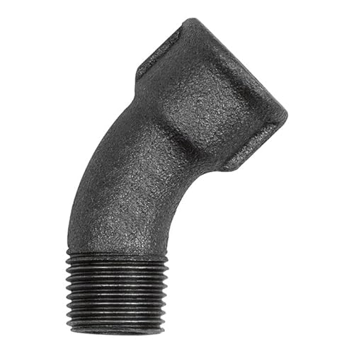 RIEGLER 133604-TFB 40-38-S Bogen 40, 45°, Rp 3/8 i., R 3/8 a., Temperguss schwarz, 1Stk