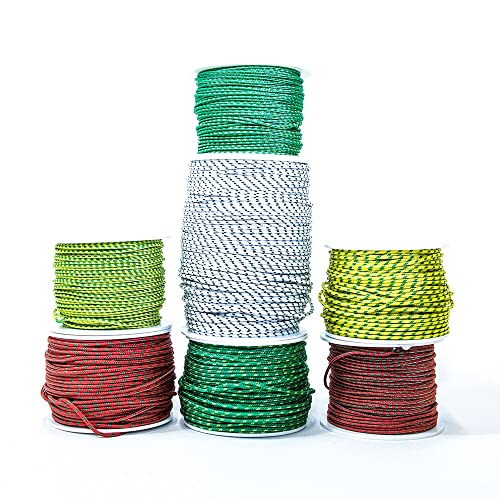 Maverick America | Dyneema Cored Reel Line | 1.8MM | 50m Yellow w/Green Inserts