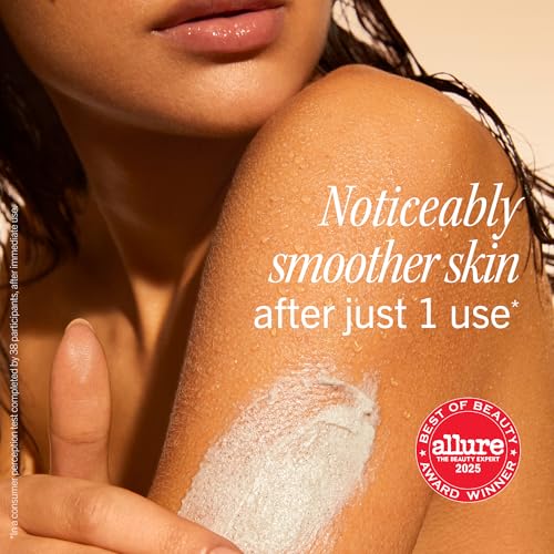 Image of First Aid Beauty KP Bump Eraser Body Scrub with 10% AHA - Dermatologist-Tested Keratosis Pilaris Exfoliator - Support for Rough Bumps, Uneven Skin Texture & Strawberry Skin - Sensitive Skin