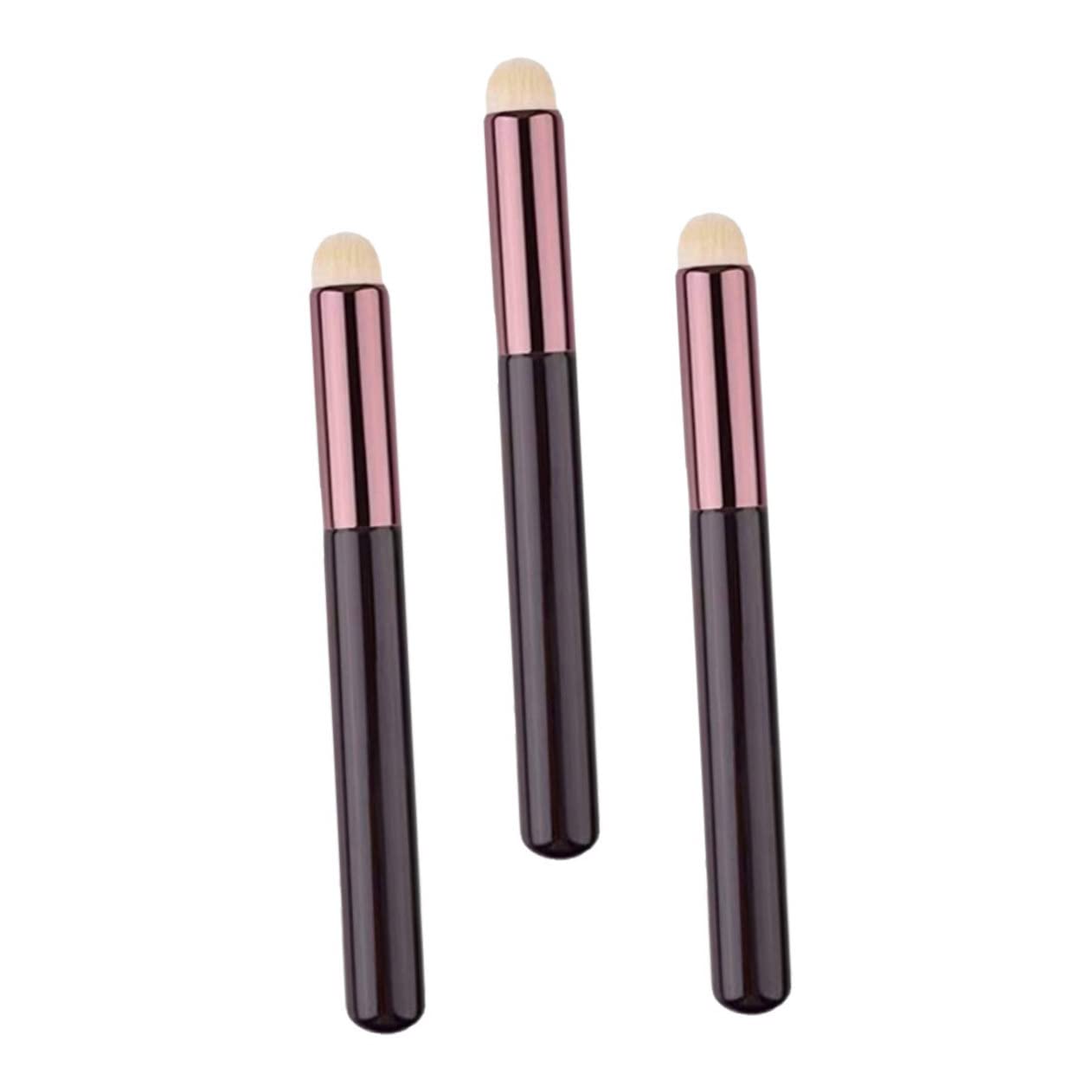 FOMIYES Multi-function Concealer Brush Lip Brush 3pcs Set Smudge Makeup Brush for Lip Gloss Pigment Professional Makeup Tools