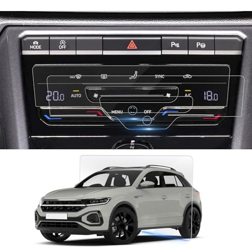 BSTW Compatible con 2021-2024 2025 VW T-Roc Película protectora troc Nano Película para climatizador 6H antiarañazos Accesorios VW T Roc 2024 [2 Piezas]