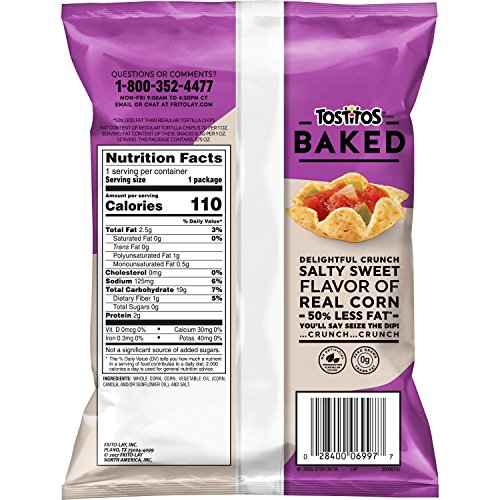 Image of Tostitos, Oven Baked Scoops! Tortilla Chips, 0.875 Ounce (Pack of 72)