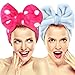 Produktbild Hairizone süßes Stirnband, Stretch-Material, Schleife, zum Waschen des Gesichts, niedliches Handtuch, Haarband für Make-up, Dusche, Spa, Massage und Sport, 2 Stück