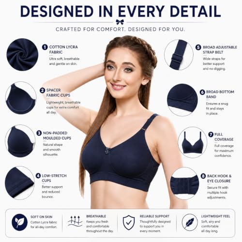 Image of LIBRA Full Coverage Inner Elastic Bra Lib-Bloom