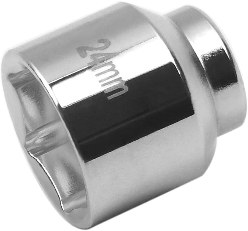 24mm 6-Point Socket, Low Profile Oil Filter Wrench，3/8" Drive Oil Filter Removal Tool For Vehicle All With 24mm Oil Filter Caps