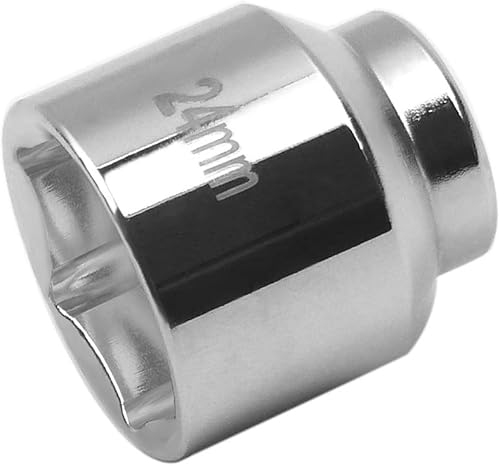 Enchufe de 6 puntos de 0.945 in, llave de filtro de aceite de perfil bajo, herramienta de extracción de filtro de aceite de 38 pulgadas para