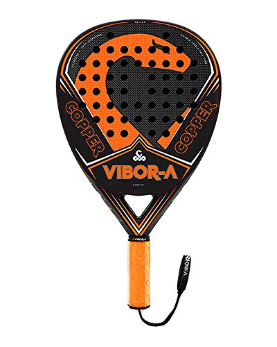 VIBORA Pala de Padel, Modelo Coperhead Liquid, Negro/Naranja