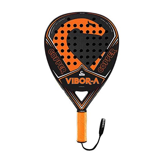VIBORA Pala de Padel, Modelo Coperhead Liquid, Negro/Naranja