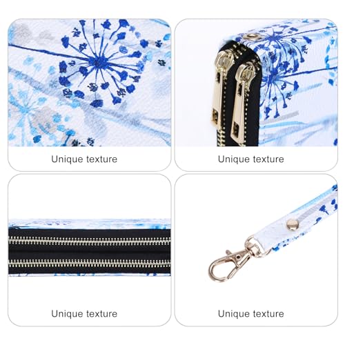 Image of XEYOU Double Zipper Long Clutch Wallet Cellphone Wallet for Women with Removable Wristlet Strap for Credit Card, Cash, Coin, Bill