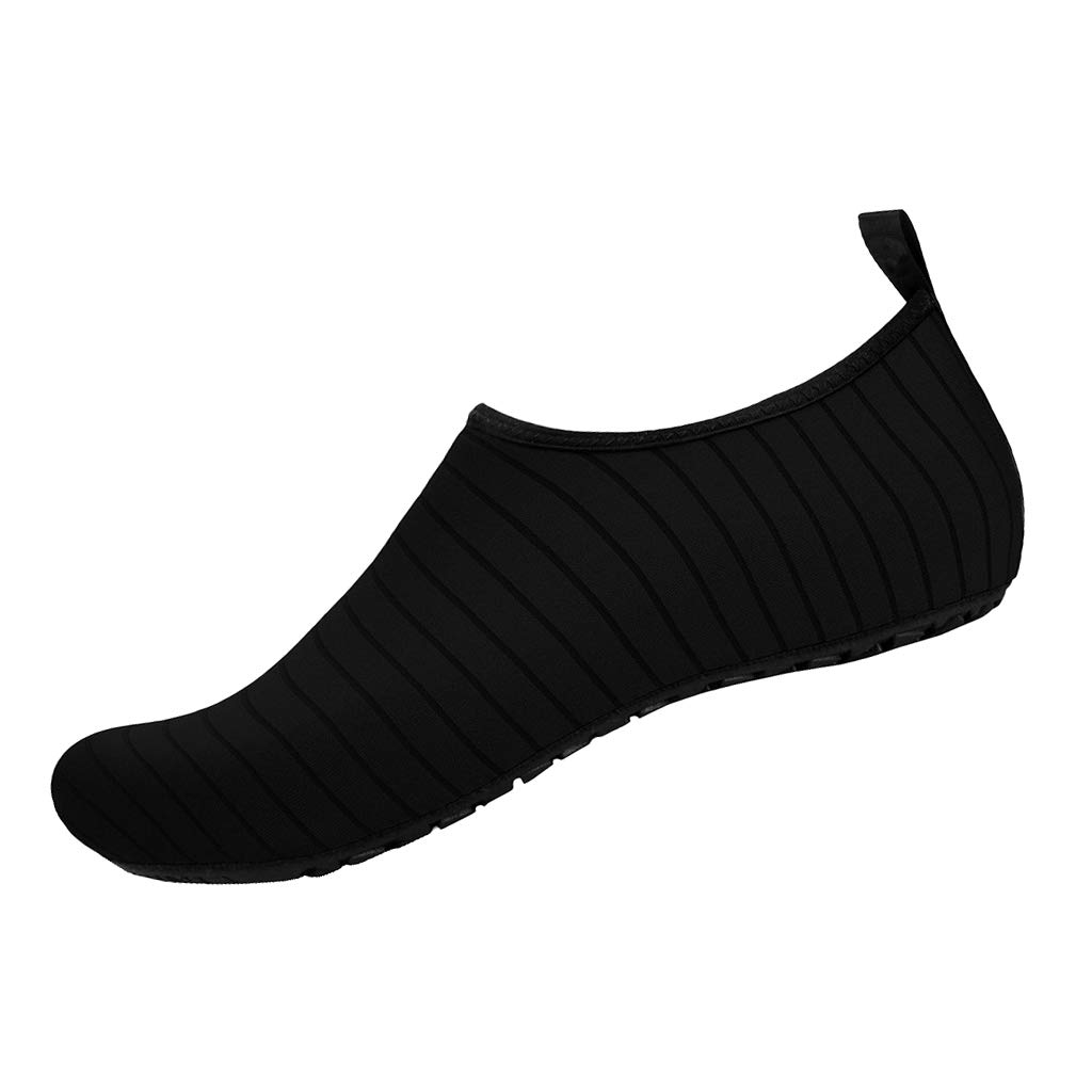 Zapatos deportivos acuáticos para mujeres y hombres, traje de buceo antideslizante, para natación, playa, calcetines acuáticos 36, color negro, talla 36