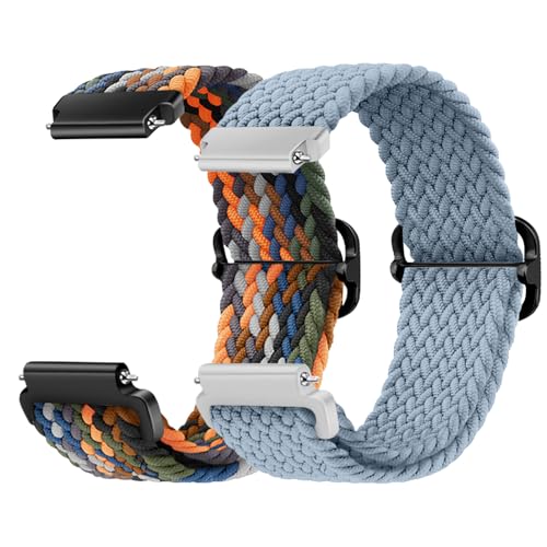 MaEiol 18mm Straps Nylon Braided for Huawei Watch GT 6/5/4 41mm / Huawei Watch 5/GT 5 Pro 42mm / Garmin Venu 4/Venu 3S 41mm /Garmin Forerunner 265S/255S