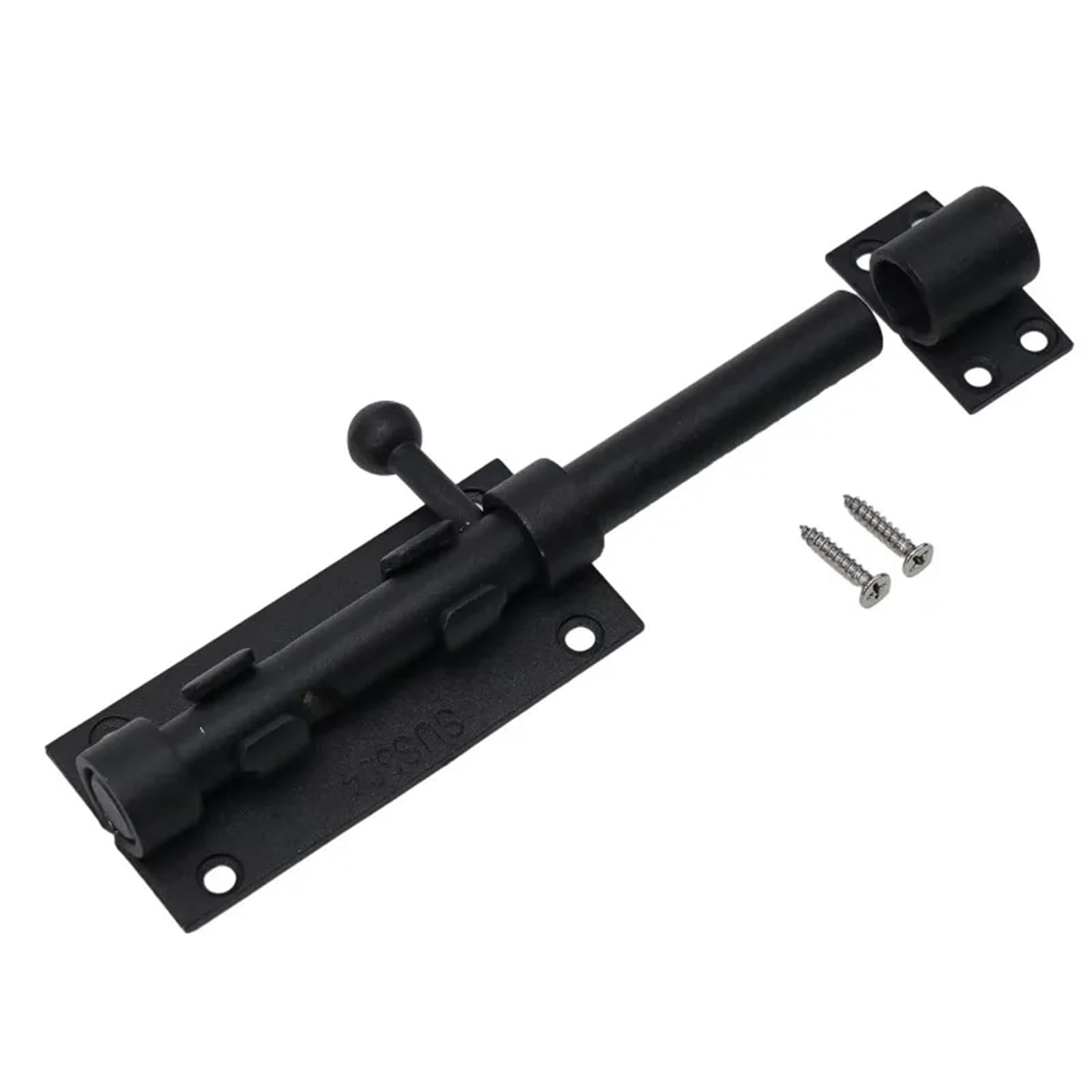 Pestillo De Seguridad Para Puerta Pestillo de perno for puerta y ventana, pestillo alta resistencia, hebilla cerradura deslizante, negro acero inoxidable 304, ferretería for el hogar(12in)