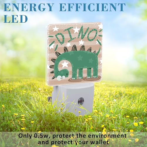 Image of Night Light for Kids Girls Boys, Cute and Funny Dinosaur LED Night Light Plug into Wall with Dusk to Dawn Sensor for Room Decor, Hallway, Kitchen, Bathroom, Nursery, Stairs