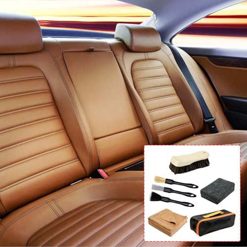Kit de limpieza para coche con materiales suaves para cuero delicado 6