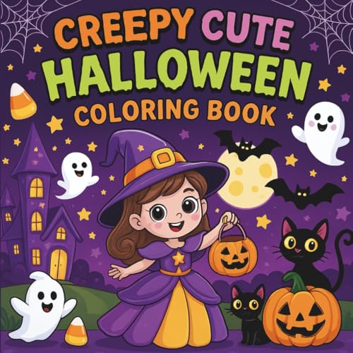 Creepy Cute Halloween Coloring Book: Spooky and Adorable Coloring Pages for Kids Ages 4?8