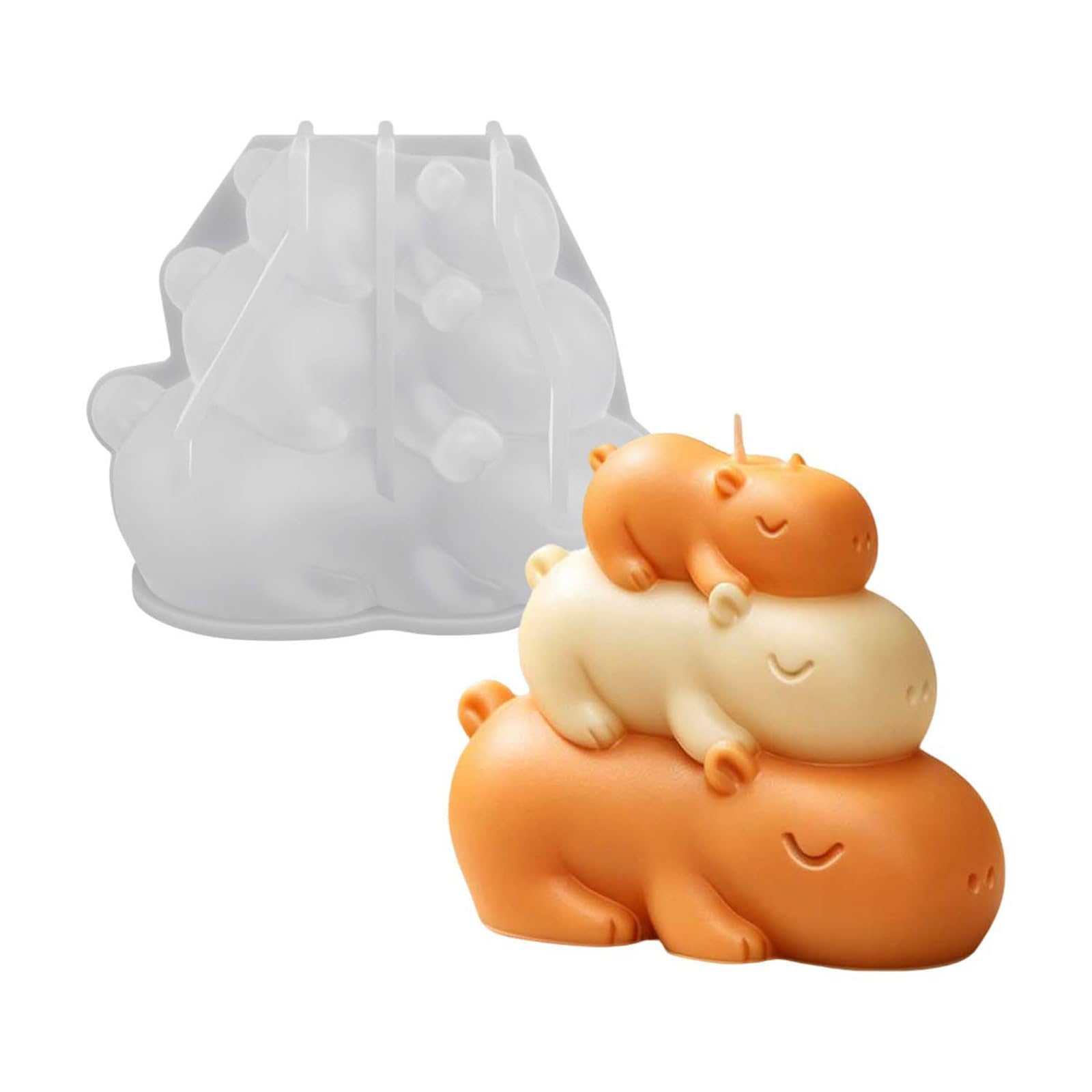 Oxxggkao Creative Capybaras Stacking Mold Animal Shape Home Decoration for Soap and Resins Craft Projects Creative Shape Stacking