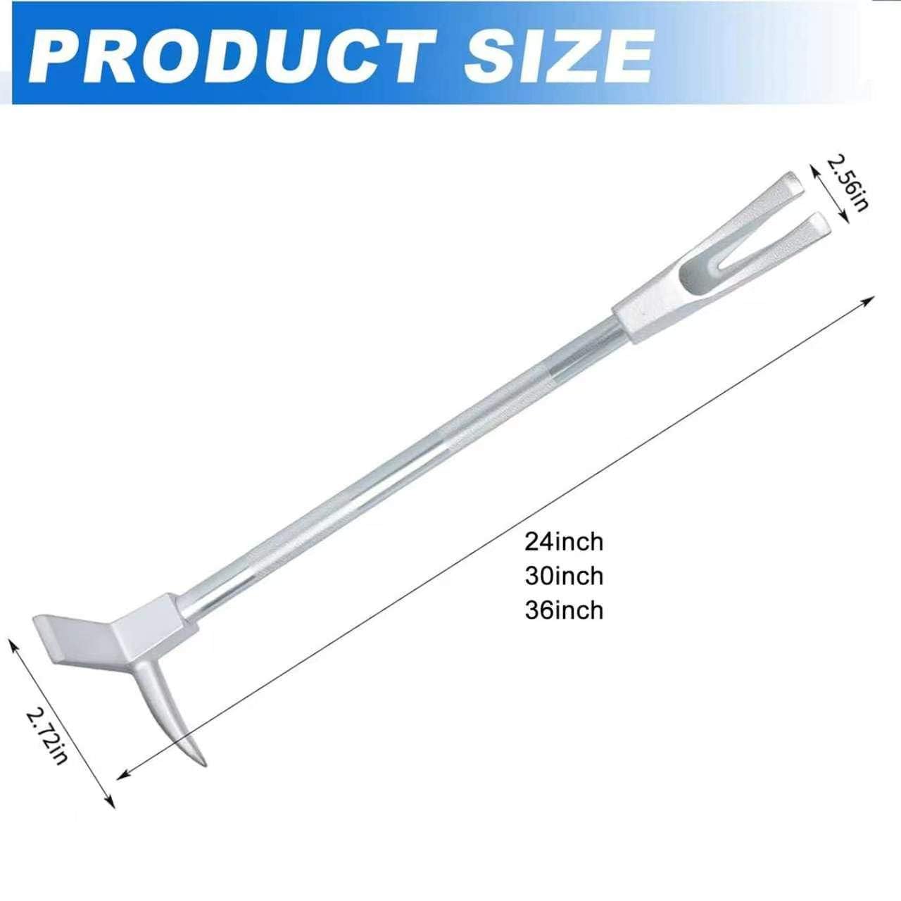 Łom Halligan Bar Tool, wielofunkcyjny łom wyburzeniowy, wytrzymała wyciągarka gwoździ z głowicą siekiery 3 w 1, widełki z kolcami, zoptymalizowana konstrukcja dźwigni, do ratownictwa i wyburzeń 36in