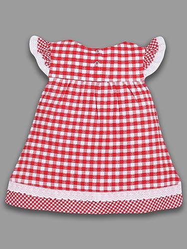 Image of BABY GO Baby Cotton Frocks Casual Dress for Baby Girl (18-24 Months, Red)