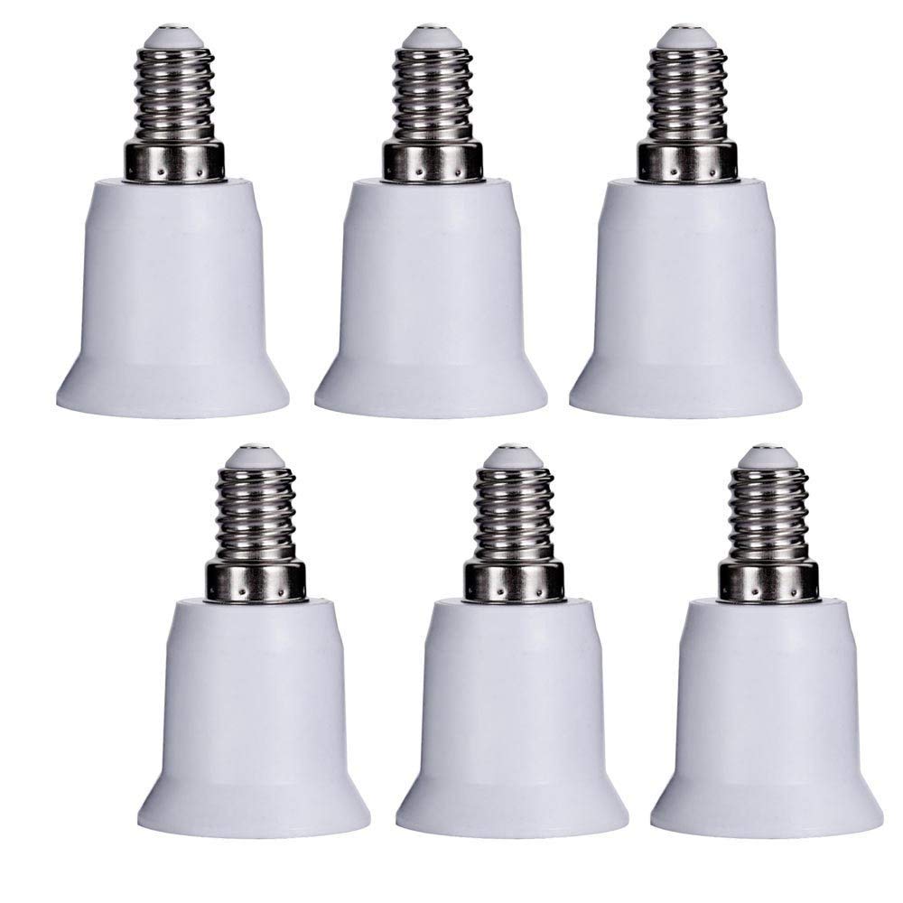 (5pcs/Pack) YiLighting - E14 European Base to E26/E27 Edison Base LED Light Lamp Bulbs Sockets Adapter Converter Used for LED and CFL lights, (Not for Incandescent light bulbs)
