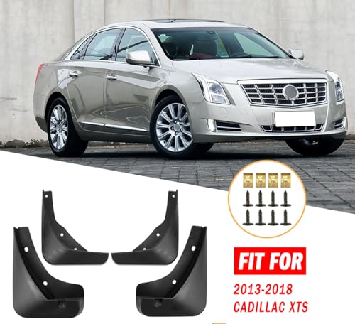 Image of Mud Flaps Mud Guards Fit for 2013-2018 Cadillac XTS, Front & Rear Mud Splash Guards Accessories - 4 Pc, Black