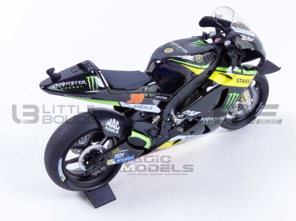 Minichamps 2016 Yamaha YTZ-M1-Bradley Smith, Color Negro, 1:12 Scale (122163038)