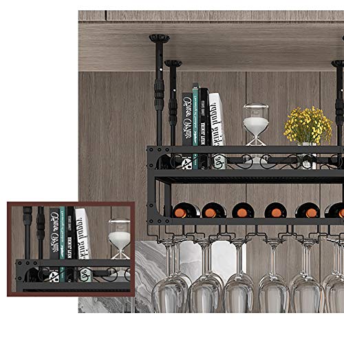 Support à Verres Suspendu Ajustable en Fer pour Optimiser Votre Bar - 6