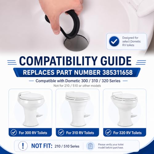 Image of RV Toilet Flush Ball Seal, 2 Pack, Fits Dometic 300 310 320
