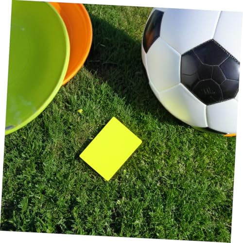Cartas de Árbitro rojas y amarillas balacoo durables para fútbol miniatura 4