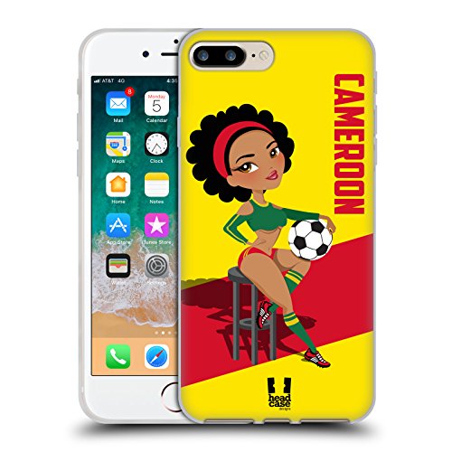 Coque Gel Cameroun de Football iPhone 7/8 Plus avec Protection Militaire et MagSafe