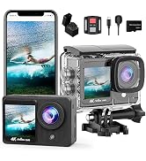 Caméra Sport 4K WiFi – Étanche, HD 1080P, Écran, Sous-marine + Accessoires