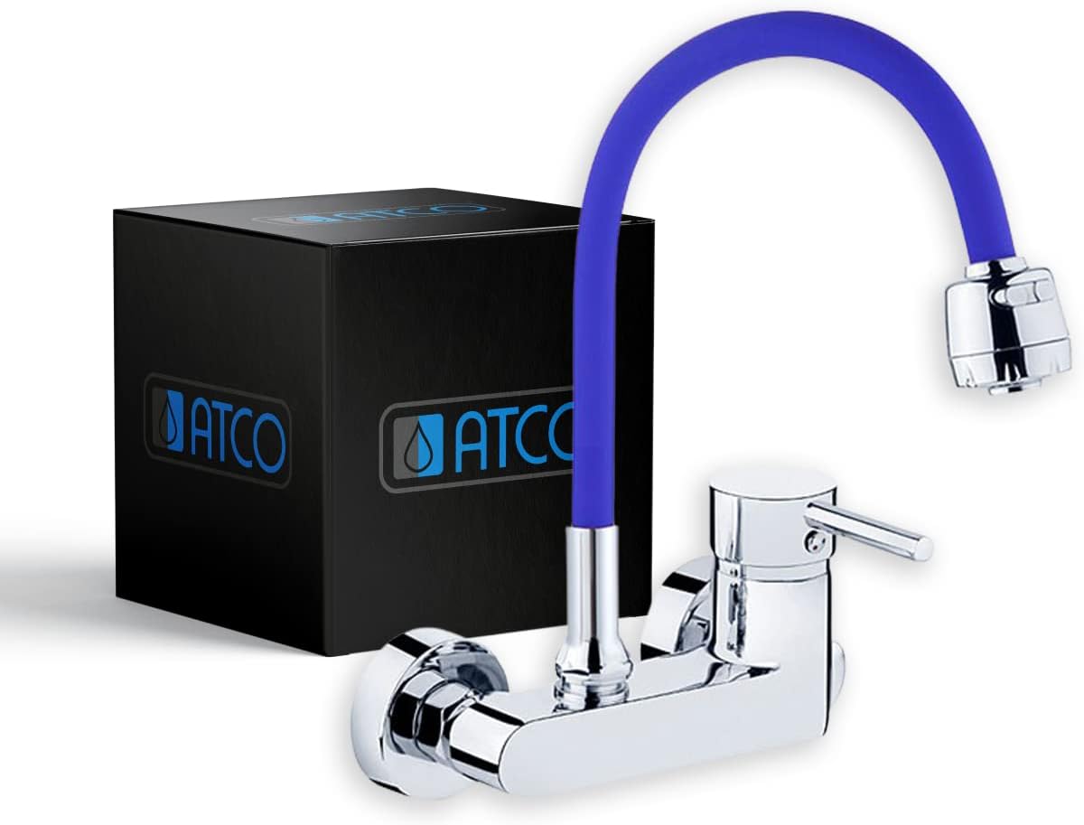 ATCO Wandarmatur CARLO Küche - Einhebelmischer Chrom 360° Schwenkbar