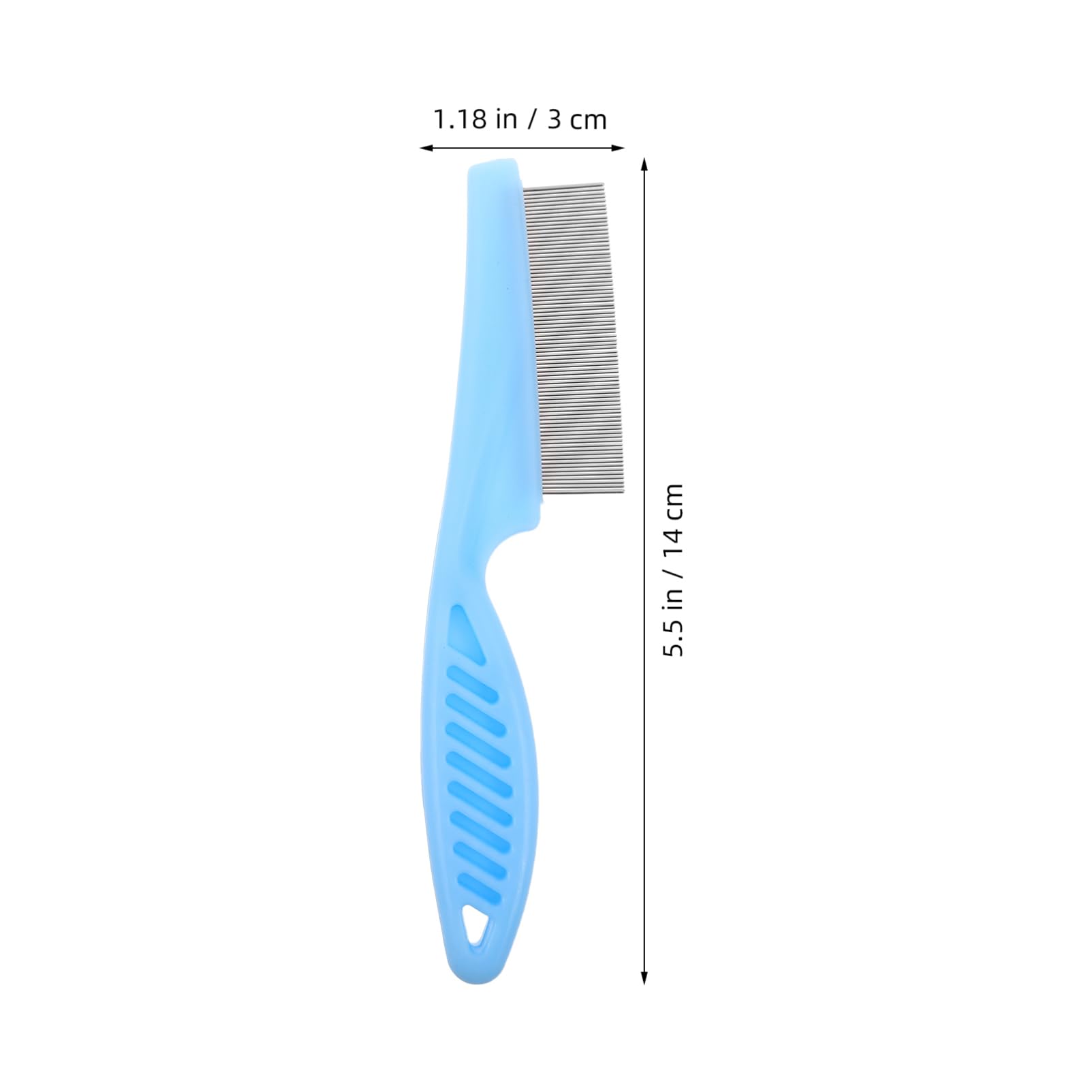 Mikikit Pet Grooming Comb Hair Removal Tool High-density Tooth Comb With Ergonomic Handle Gentle Deshedding Tool Pet Grooming Brush