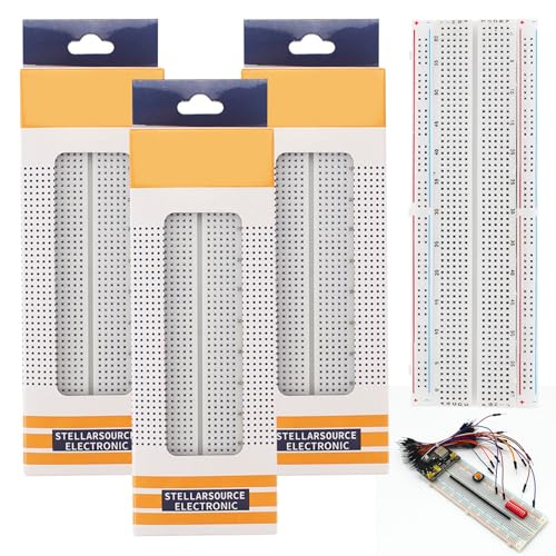 Breadboard Kit, Placa de Pruebas Sin Soldadura, Breadboard Placa Prototipo, 4 Piezas 830 Puntos Solderless Breadboard, Compatible con el Bloque de Conexión de Distribución de Escudo Prototipo Arduino