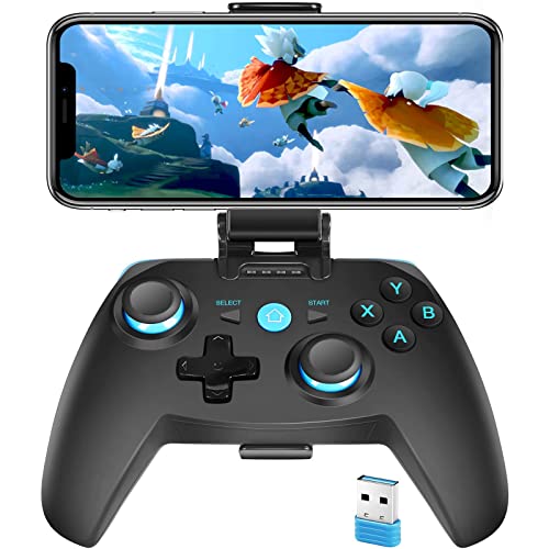 Gaming Controller, Gamepad, Bluetooth Controller for iPhone/Android/Windows/Steam Deck/ PS3&4/ Switch, Xbox and DualShock Wireless Gamepad for Mobile Phone xCloud, Playstation Remote Play Gaming