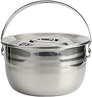 Vista 1 de Olla de sopa de alta capacidad antiadherente de acero inoxidable para acampar y uso doméstico con mango humanizado para cocinar eficientemente, 1 ud