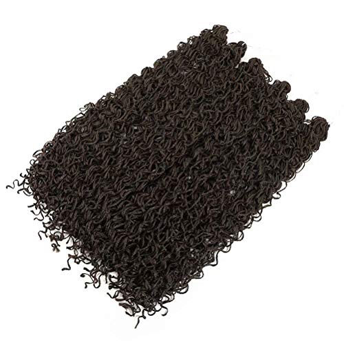 28 Inch Curly Box Braids Crochet Hair Dark Brown Braiding Hair Goddess Box Braids Crochet Hair