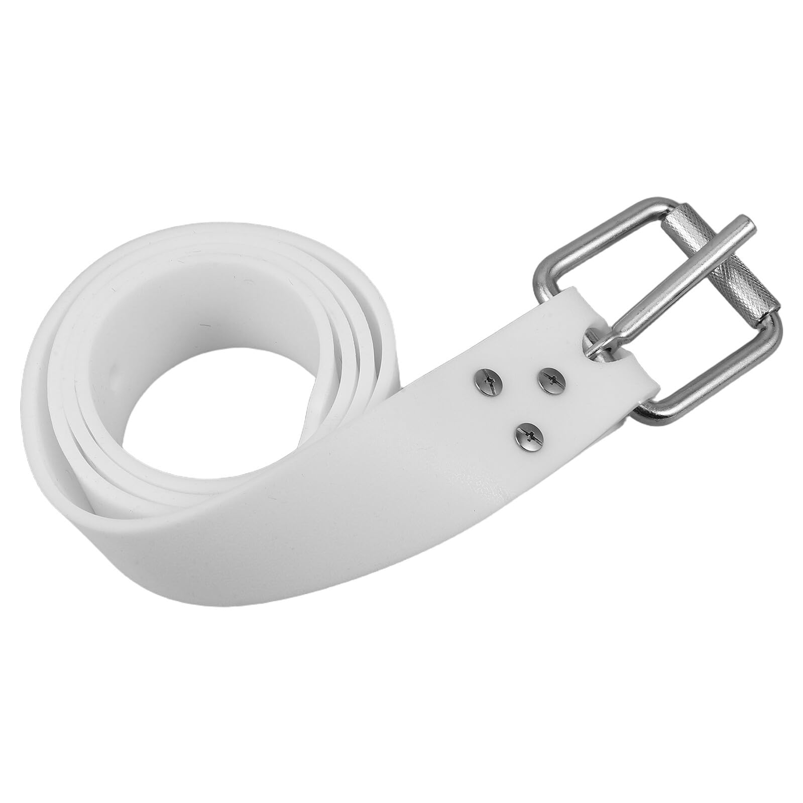 TOYANDONA Cinturón de Lastre de Silicona Blanco 1.3 M Ajustable para Buceo y Snorkel con Hebilla de Liberación Rápida, Cinturón de Contrapeso para Entrenamiento de Natación y Deportes