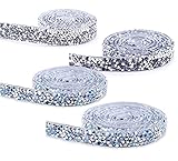 Ventajas -- estas cintas de diamantes de imitación de cristal son muy fáciles de usar y se pueden cortar en diferentes formas o longitudes según sea necesario. Simplemente retire el papel de respaldo de la pegatina y presiónelo sobre la superficie que desee.