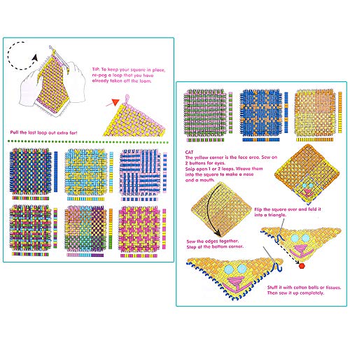 Funwill 7" Craft Loop Weave Loom Toy Yarn Craft Set Deluxe Loom Kit, Makes 5 Potholders #TOP5