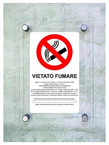 CARTELLO IN PLEXIGLASS SEGNALETICO - Vietato