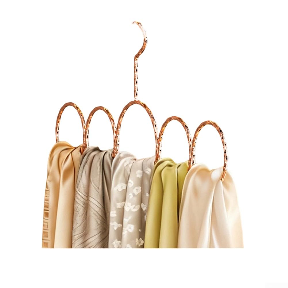 Schal-Organizer, Schalständer, Gürtelkragen, Strumpf, Mantel, Kleiderbügel, multifunktional, Haushalt, Schal, Organizer, Kleiderschrankhalter (2 x Silber)