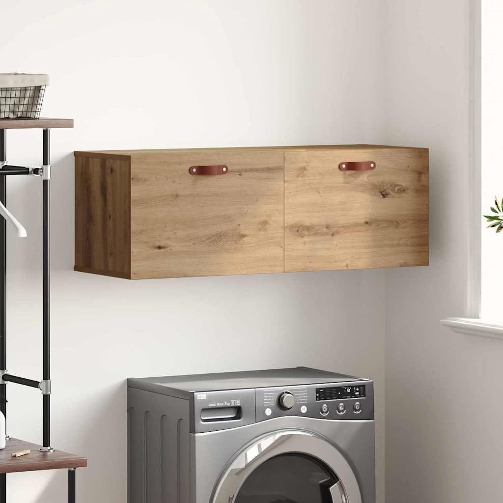 vidaXL Armoire Murale Montage Mural Chêne Artisanal 100 x 36,5 x 35 cm, Armoire Murale Moderne, Espace de Rangement généreux, Design élégant en Bois, Organisation compacte et Efficace