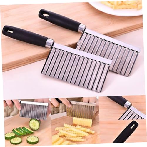 Cortador de papas ondulado multiusos de acero inoxidable miniatura 5