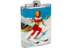 Stainless Steel 8oz Hip Flask for Skiers