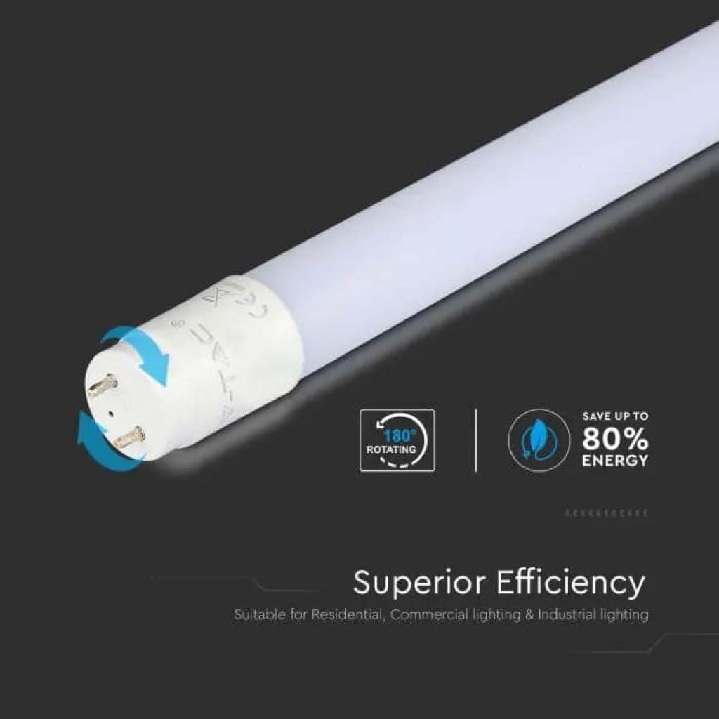 Set – Tubo LED da 60 cm, bianco neutro (4000 K), 850 lumen, T8, G13-9 W (sostituisce 18 W), con avviatore, tubo fluorescente LED, 5 pezzi
